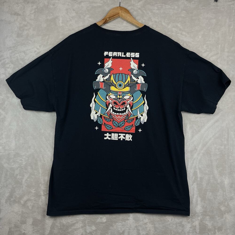 Thirty Single Samurai Oni Mask T Shirt Men's XL Fearless Japanese Streetwear